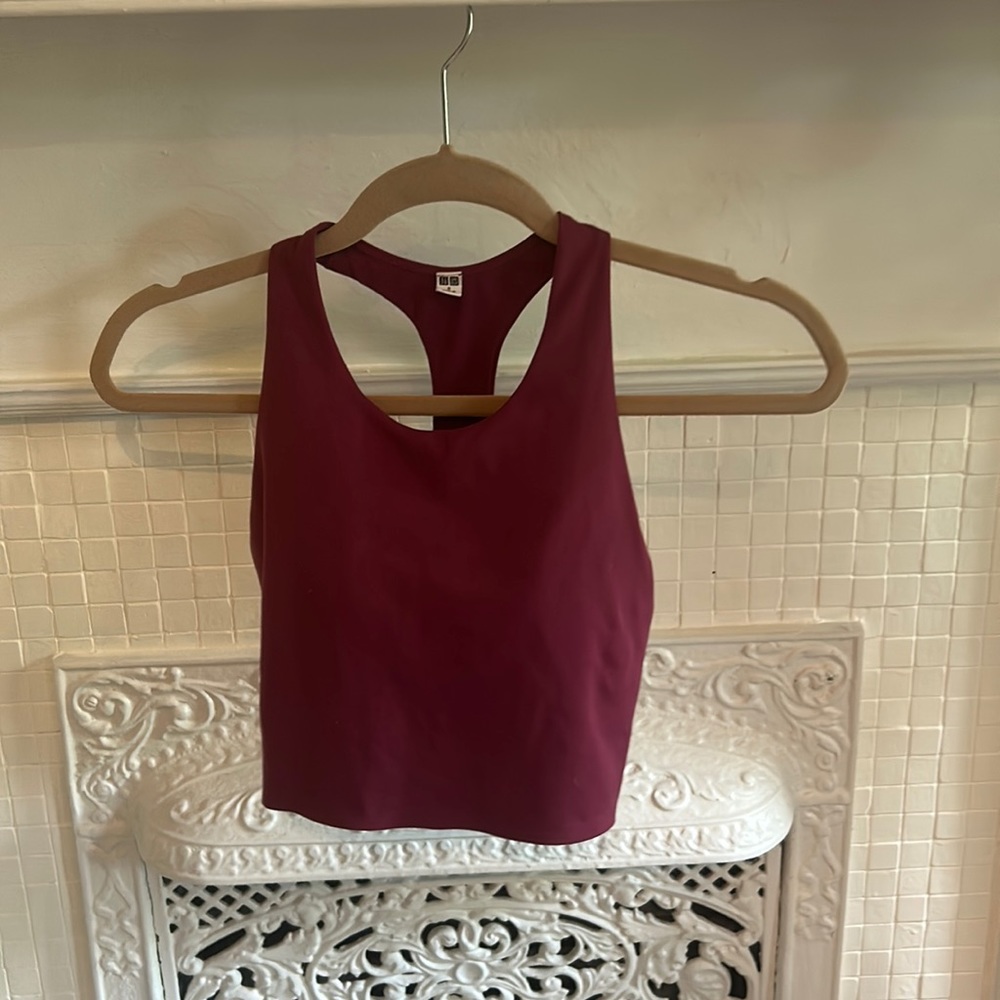 Lightly worn supportive Uniqlo sports bra cami